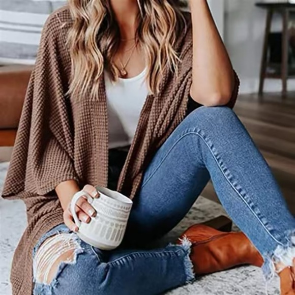 Lightweight Drape Sleeve Cardigan - Picture 2 of 4